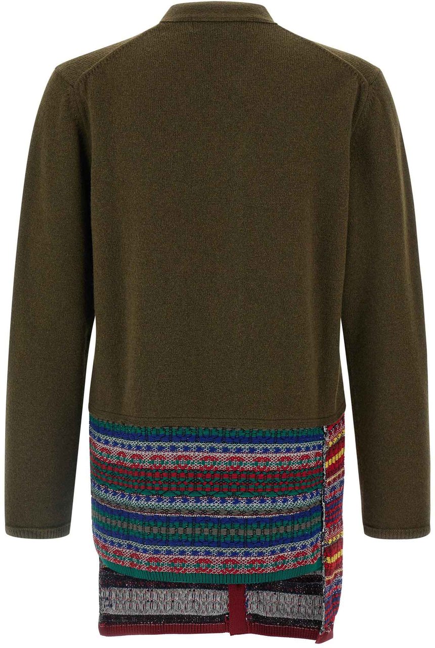 Comme Des Garçons Bicolor Wool Cardigan Divers