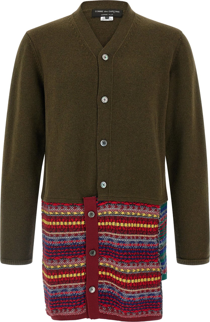 Comme Des Garçons Bicolor Wool Cardigan Divers