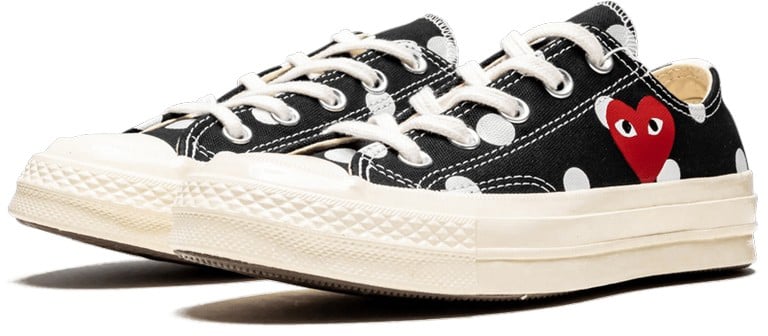 Comme des Garçons Converse Comme des Garçons Low Noir à pois Zwart