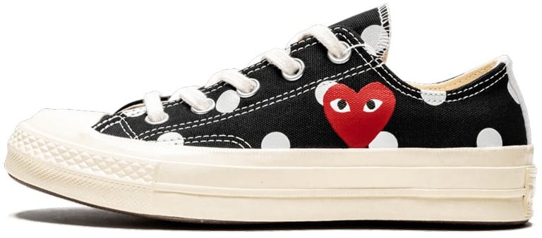 Comme des Garçons Converse Comme des Garçons Low Noir à pois Zwart
