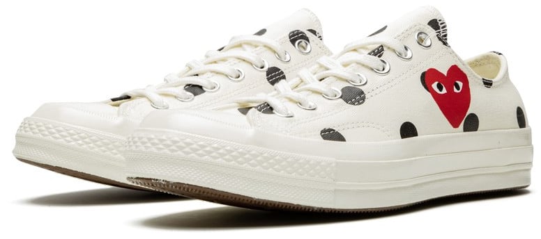 Comme des Garçons Converse Comme des Garçons Play à Pois Blanc Ox Basse Zwart