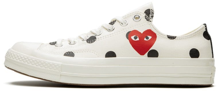 Comme des Garçons Converse Comme des Garçons Play à Pois Blanc Ox Basse Zwart