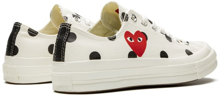 Comme des Garçons Converse Comme des Garçons Play à Pois Blanc Ox Basse Zwart
