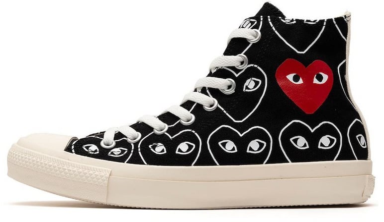 Comme des Garçons Converse Comme des Garçons Black Heart Print Zwart