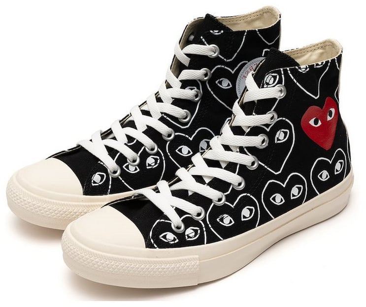 Comme des Garçons Converse Comme des Garçons Black Heart Print Zwart