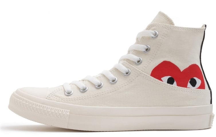 Comme des Garçons Converse Comme des Garçons White Half Logo Wit