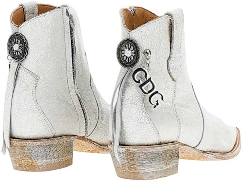 Comme des Garçons White Leather Boots Wit