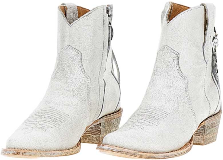 Comme des Garçons White Leather Boots Wit