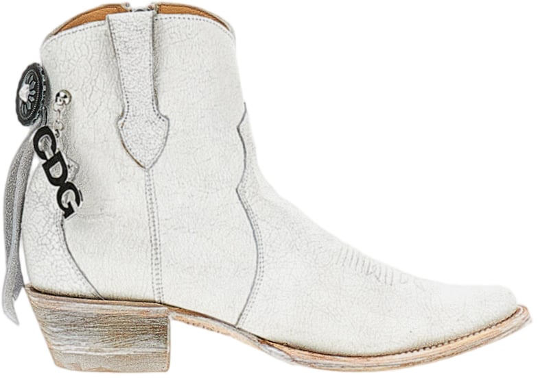 Comme des Garçons White Leather Boots Wit