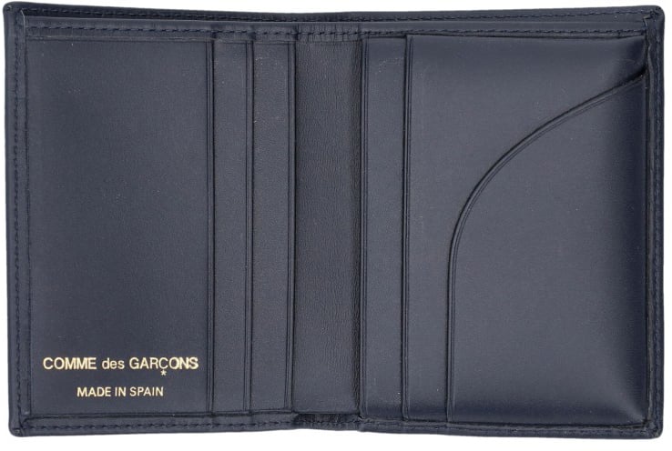 Comme des Garçons Bifold Wallet With Smooth Matte Finish Grijs