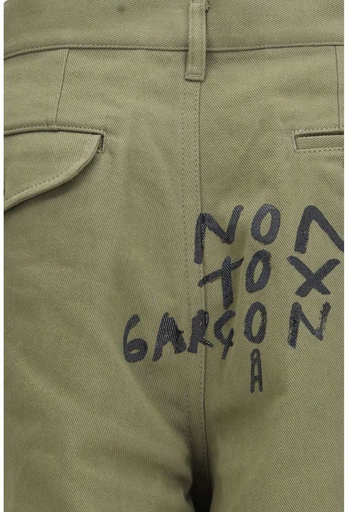 Comme Des Garçons Bicolor Cotton Bermuda Shorts Divers