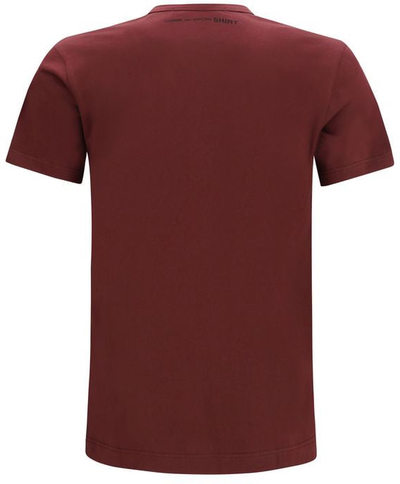 Comme Des Garçons Bordeaux Cotton T-Shirt Maroon