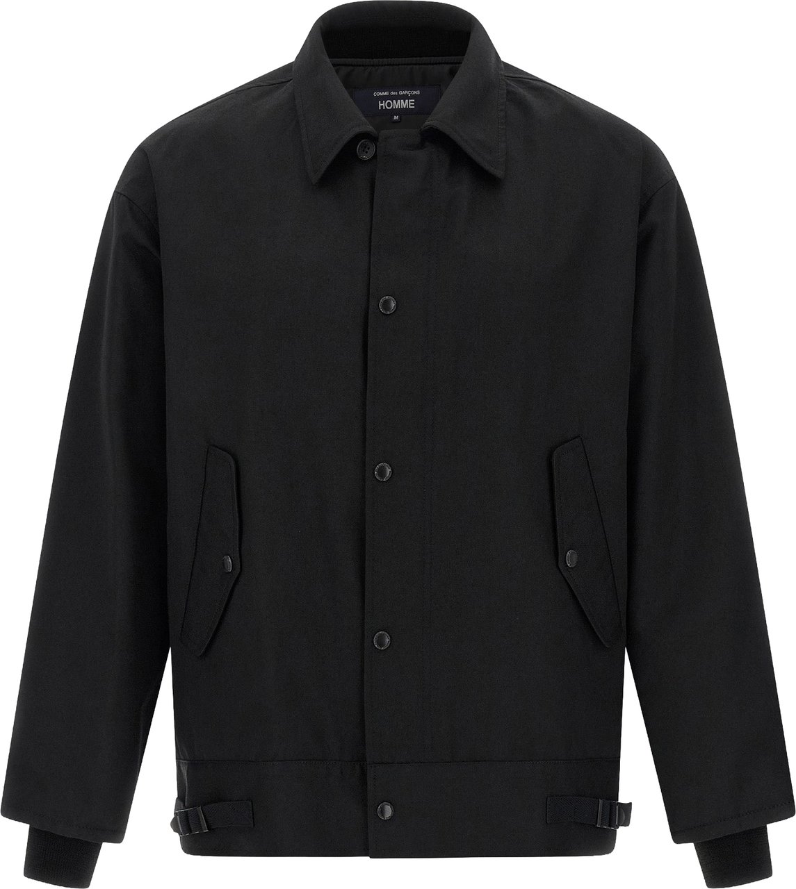 Comme Des Garçons Black Polyester Full-Length Jacket Zwart