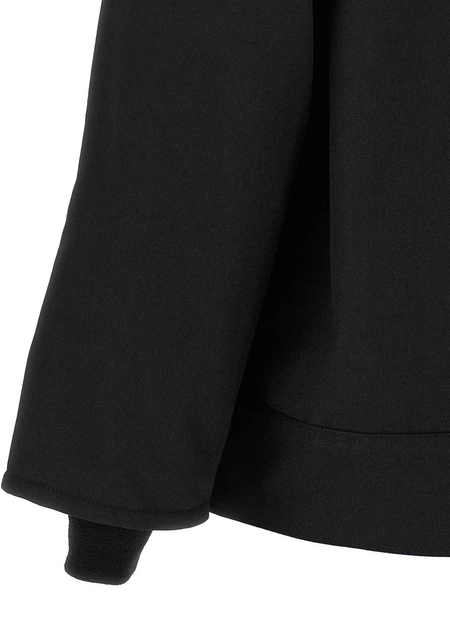 Comme Des Garçons Black Polyester Full-Length Jacket Zwart