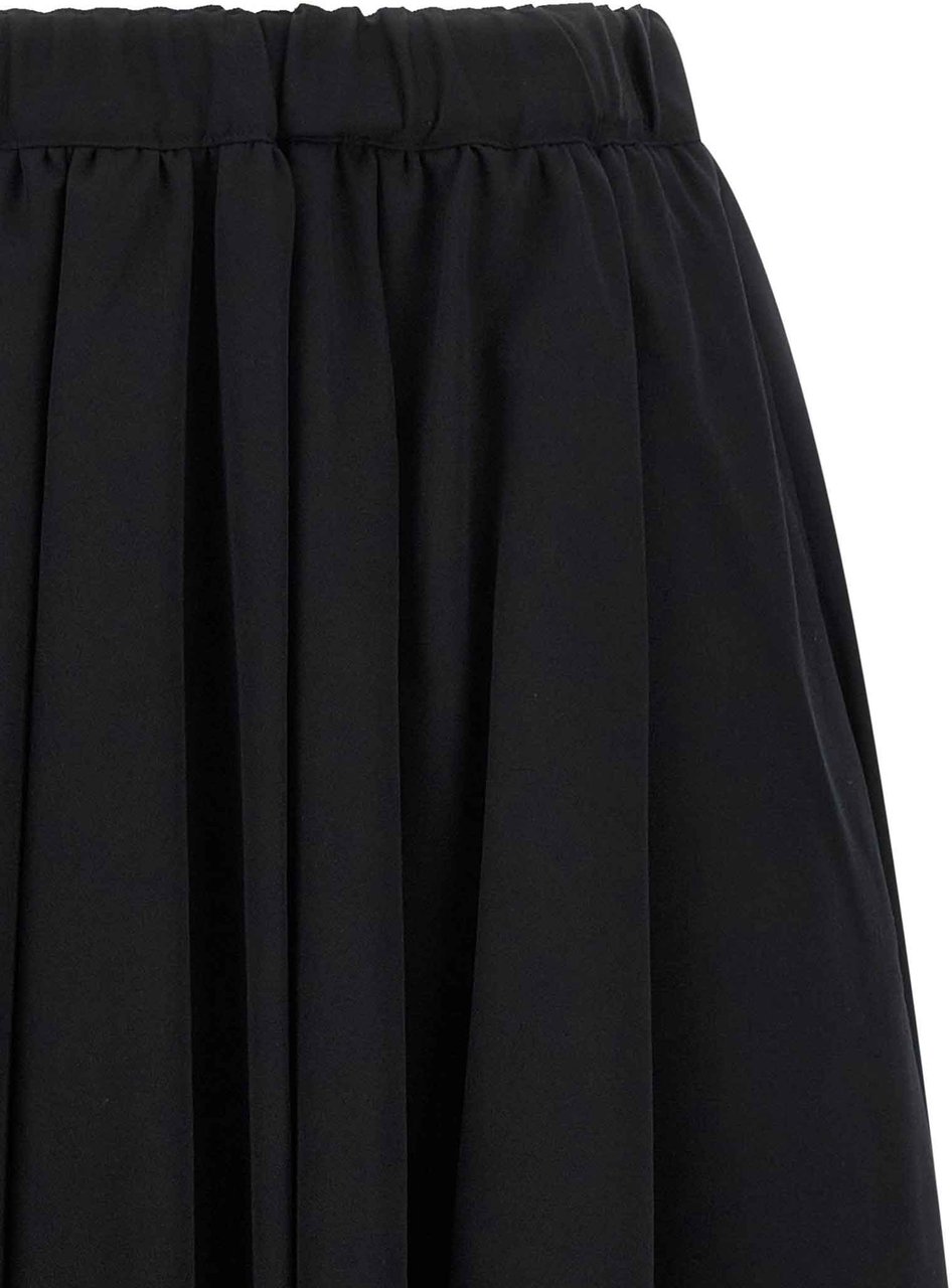 Comme Des Garçons Black Wool Mini Skirt Zwart