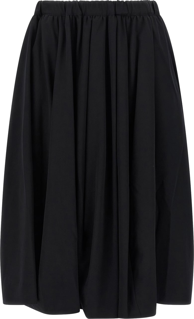 Comme Des Garçons Black Wool Mini Skirt Zwart