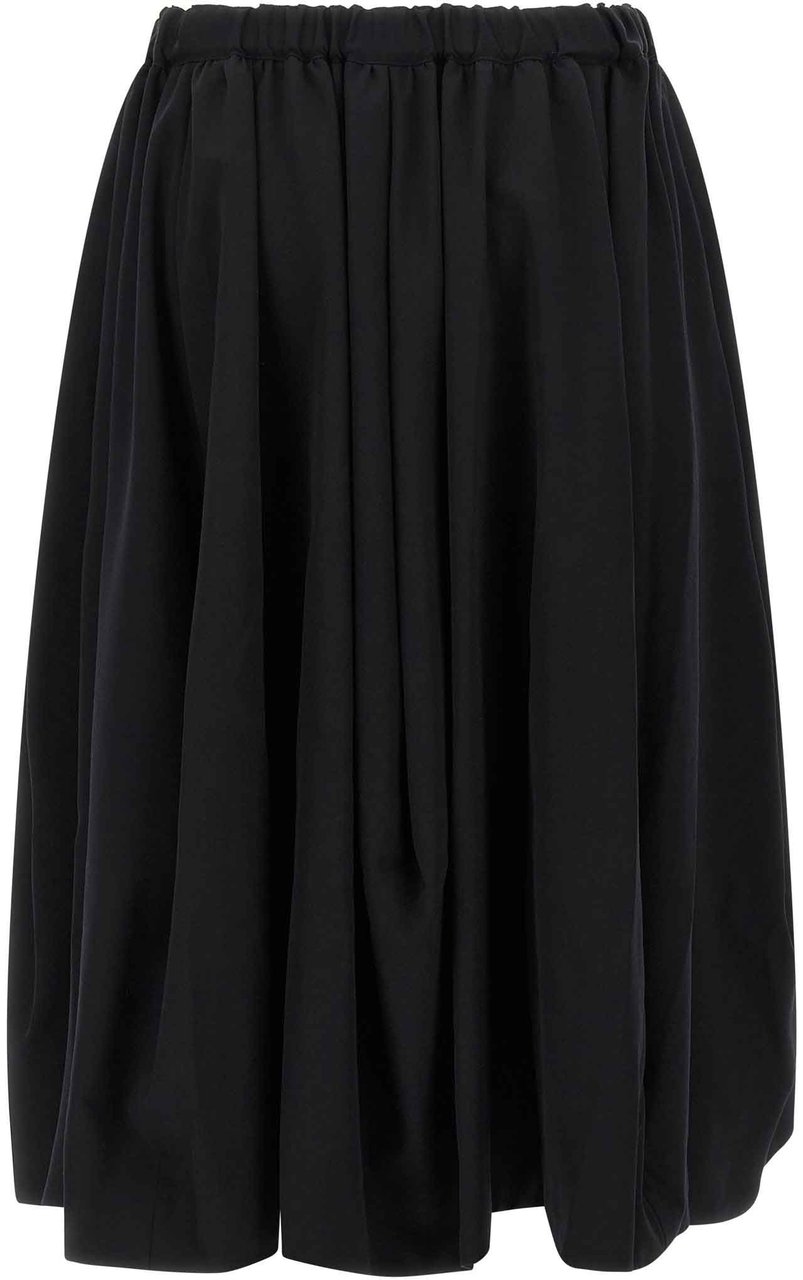 Comme Des Garçons Black Wool Mini Skirt Zwart