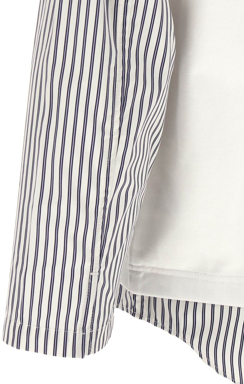 Comme des Garçons White Layered Long-Sleeved T-Shirt Wit