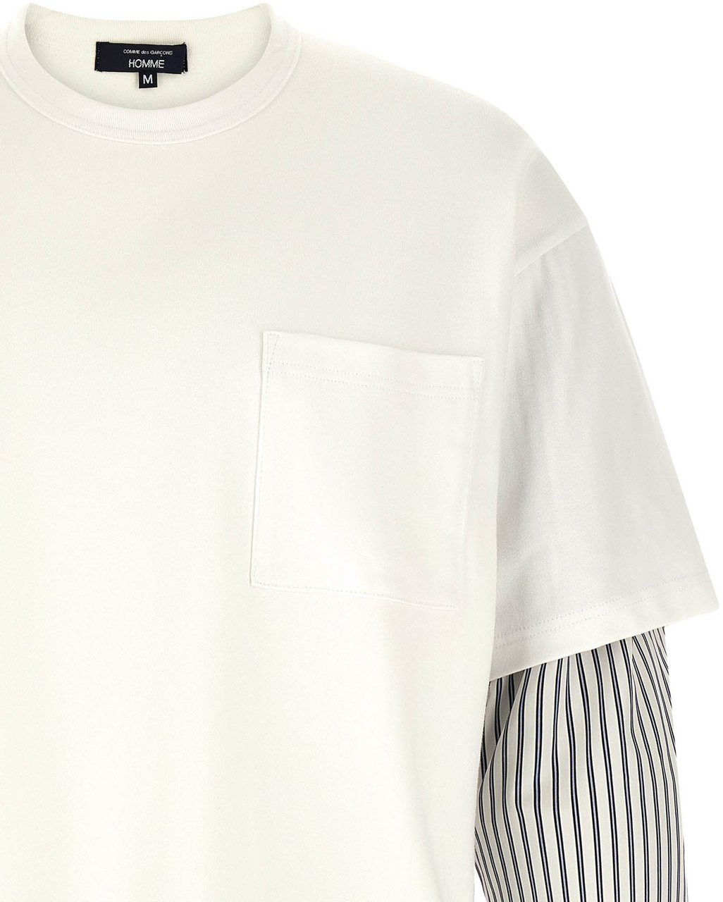 Comme des Garçons White Layered Long-Sleeved T-Shirt Wit