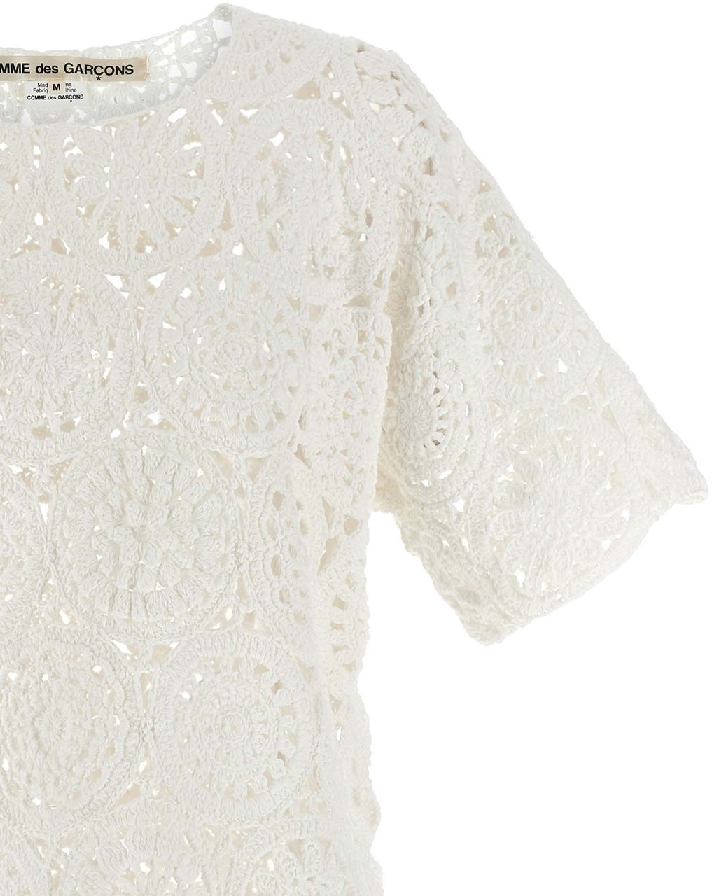 Comme Des Garçons White Cotton T-Shirt Wit