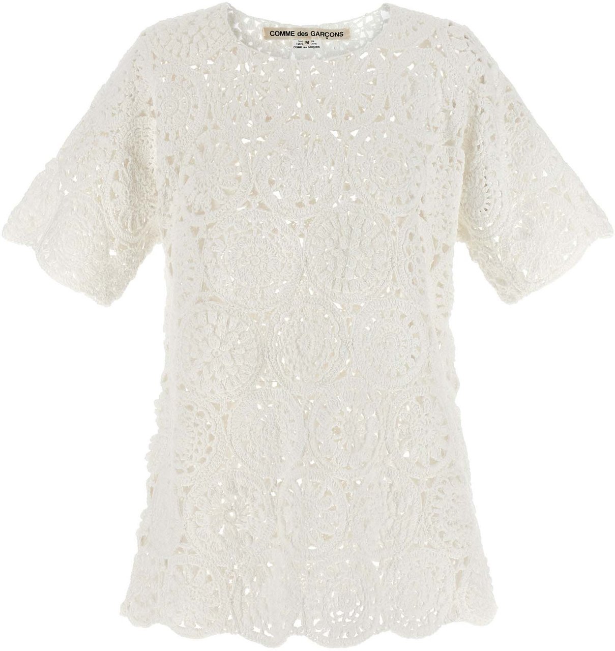 Comme Des Garçons White Cotton T-Shirt Wit