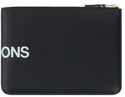 Comme Des Garçons Black Calf Leather Bos Taurus Wallet Zwart