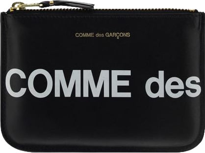 Comme Des Garçons Black Calf Leather Bos Taurus Wallet Zwart