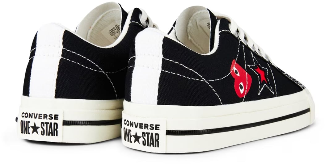 Comme Des Garçons Play X Converse One Star Ox Sneakers Zwart