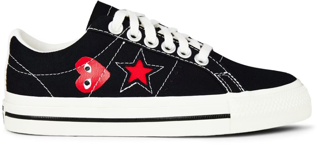 Comme Des Garçons Play X Converse One Star Ox Sneakers Zwart