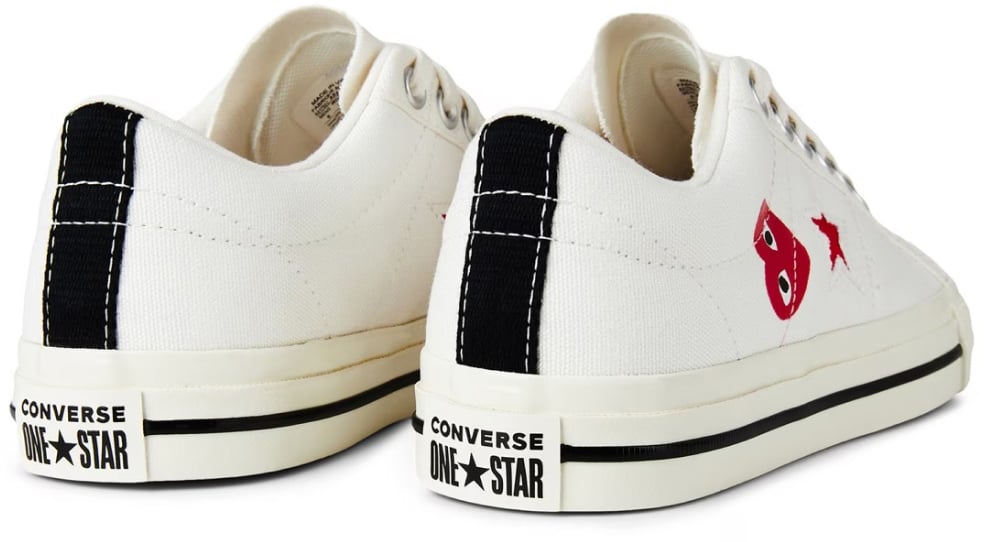 Comme des Garçons Comme Des Garçons Play X Converse One Star Ox Sneakers Wit