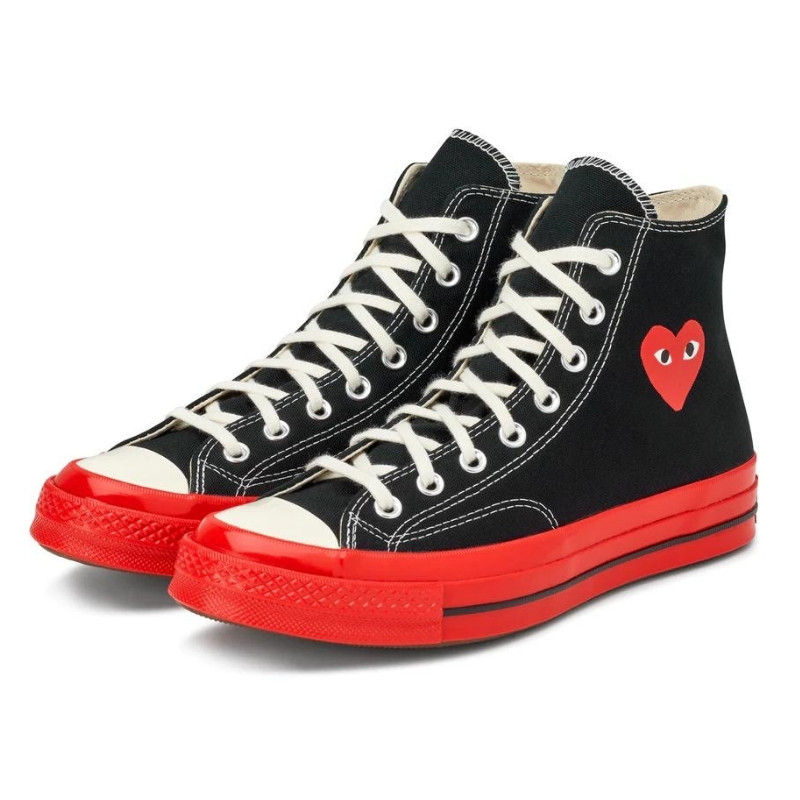 Comme des Garçons Converse Comme des Garçons Chuck 70 High Top Black Red Zwart