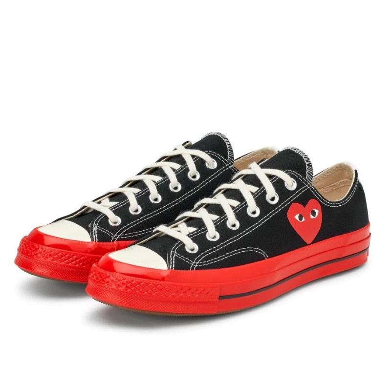 Comme des Garçons Converse Comme des Garçons Chuck 70 Low Top Black Red Zwart