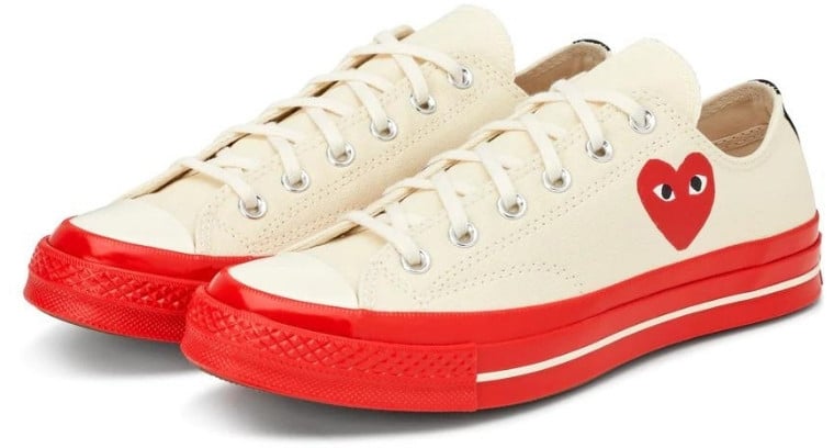 Comme des Garçons Converse Comme des Garçons Chuck 70 Low Top White Red Rood