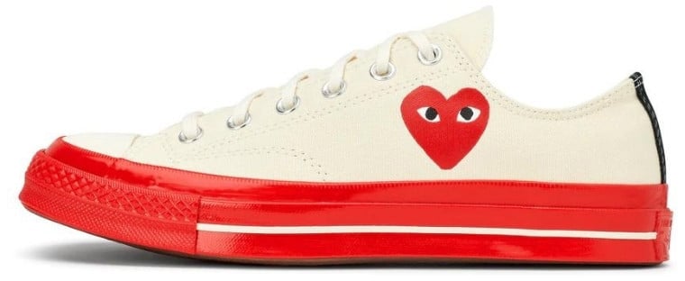 Comme des Garçons Converse Comme des Garçons Chuck 70 Low Top White Red Rood