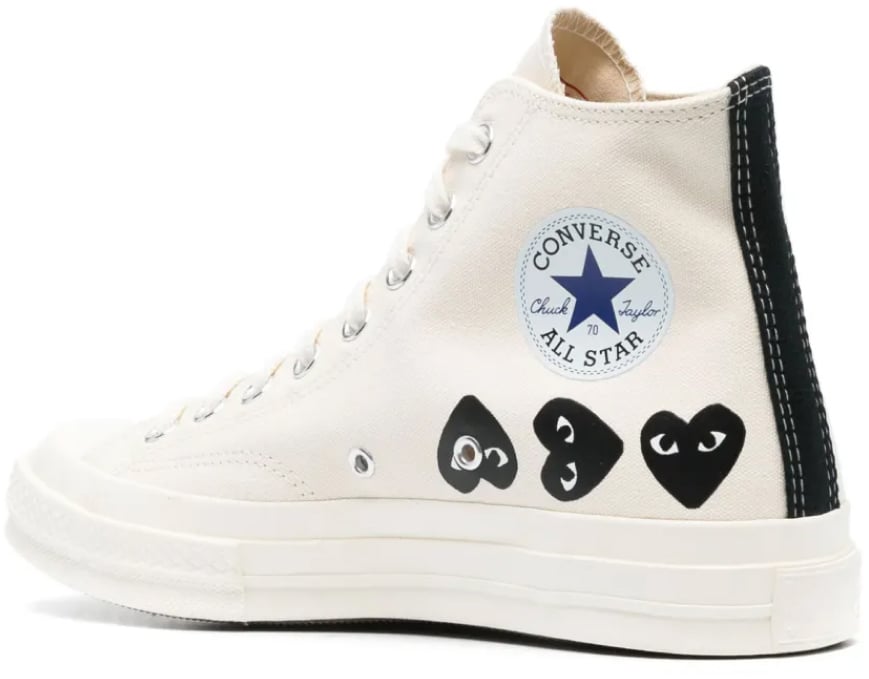 Comme des Garçons Comme Des Garçons Play X Converse Chuck 70 Hi Sneakers Wit
