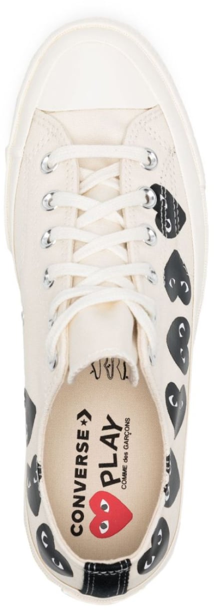 Comme des Garçons Comme Des Garçons Play X Converse Chuck 70 Ox Sneakers Wit