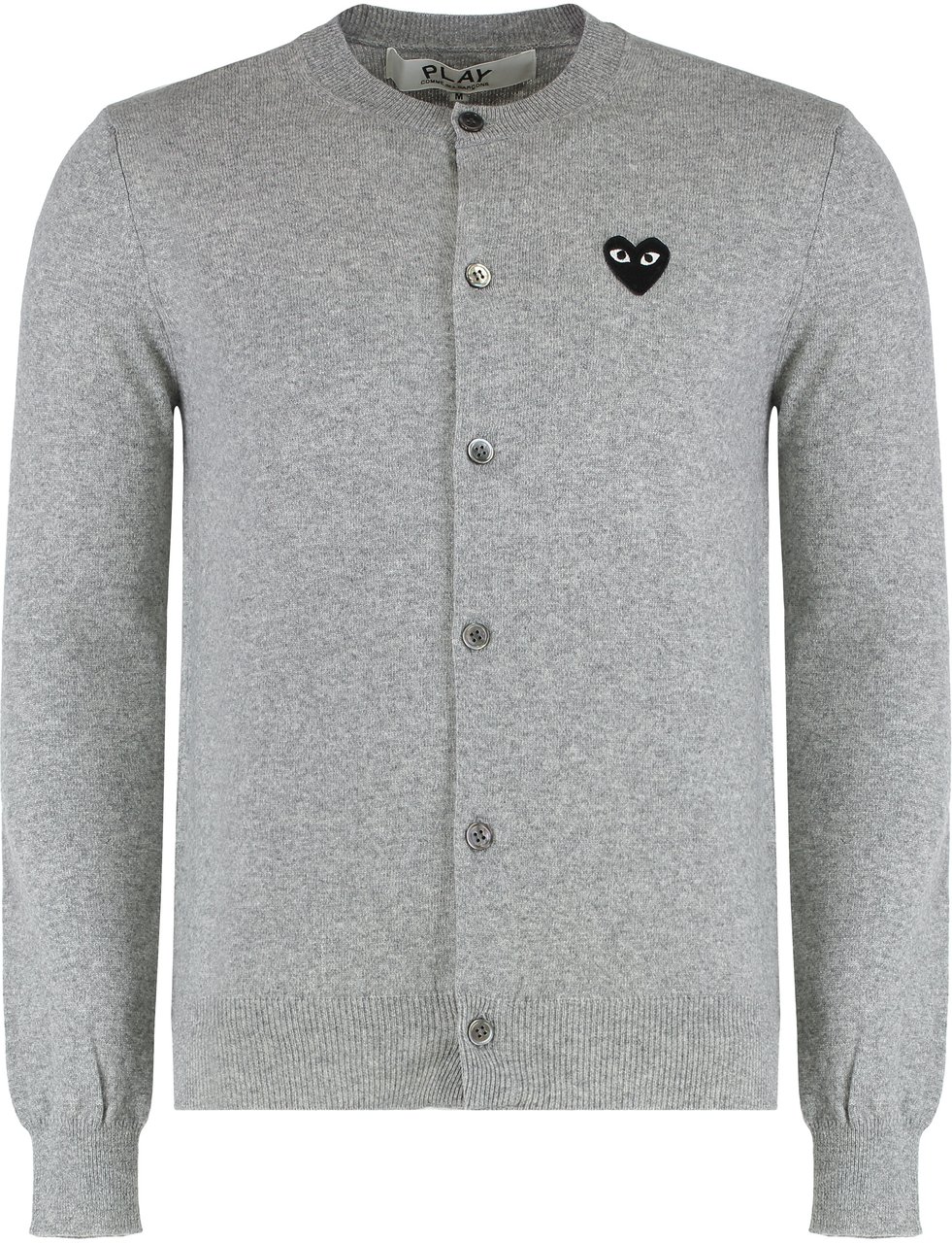 Comme des Garçons Cardigan in wool with logo Grijs