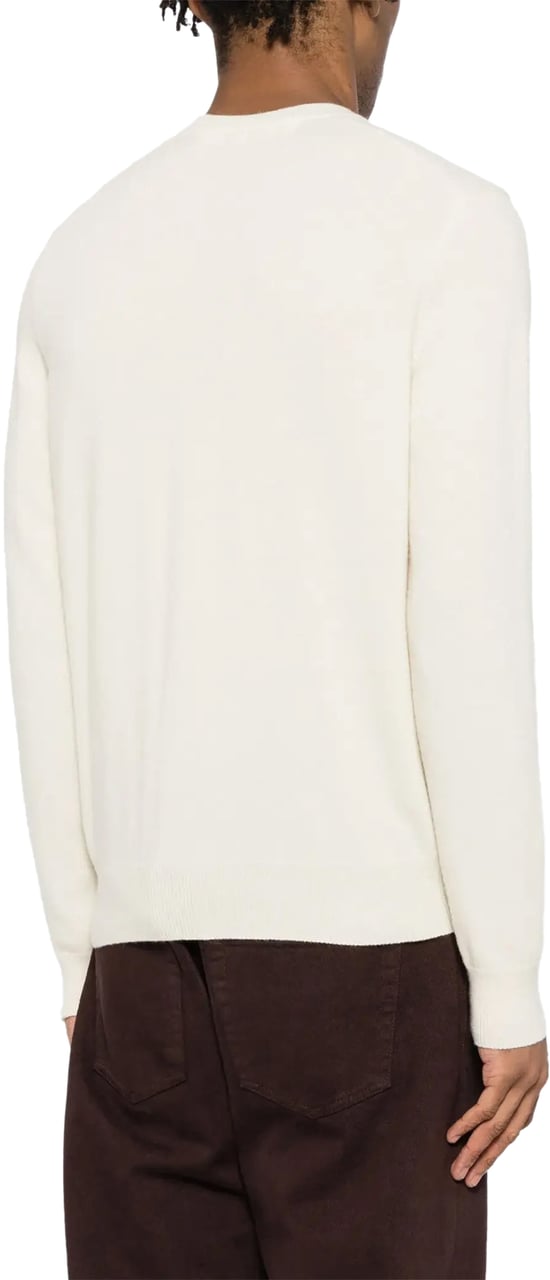 Comme des Garçons Round-neck White Emblem Natural Wit