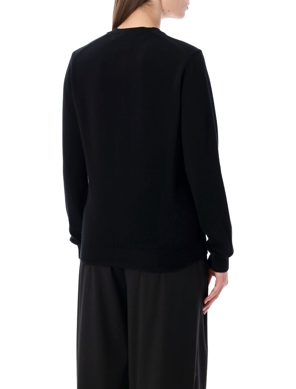Comme des Garçons Cuore Nero Round Collar Cardigan Zwart