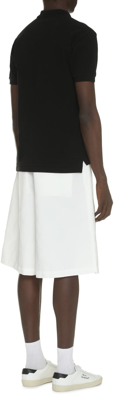 Comme des Garçons Cotton-piqué polo shirt Zwart