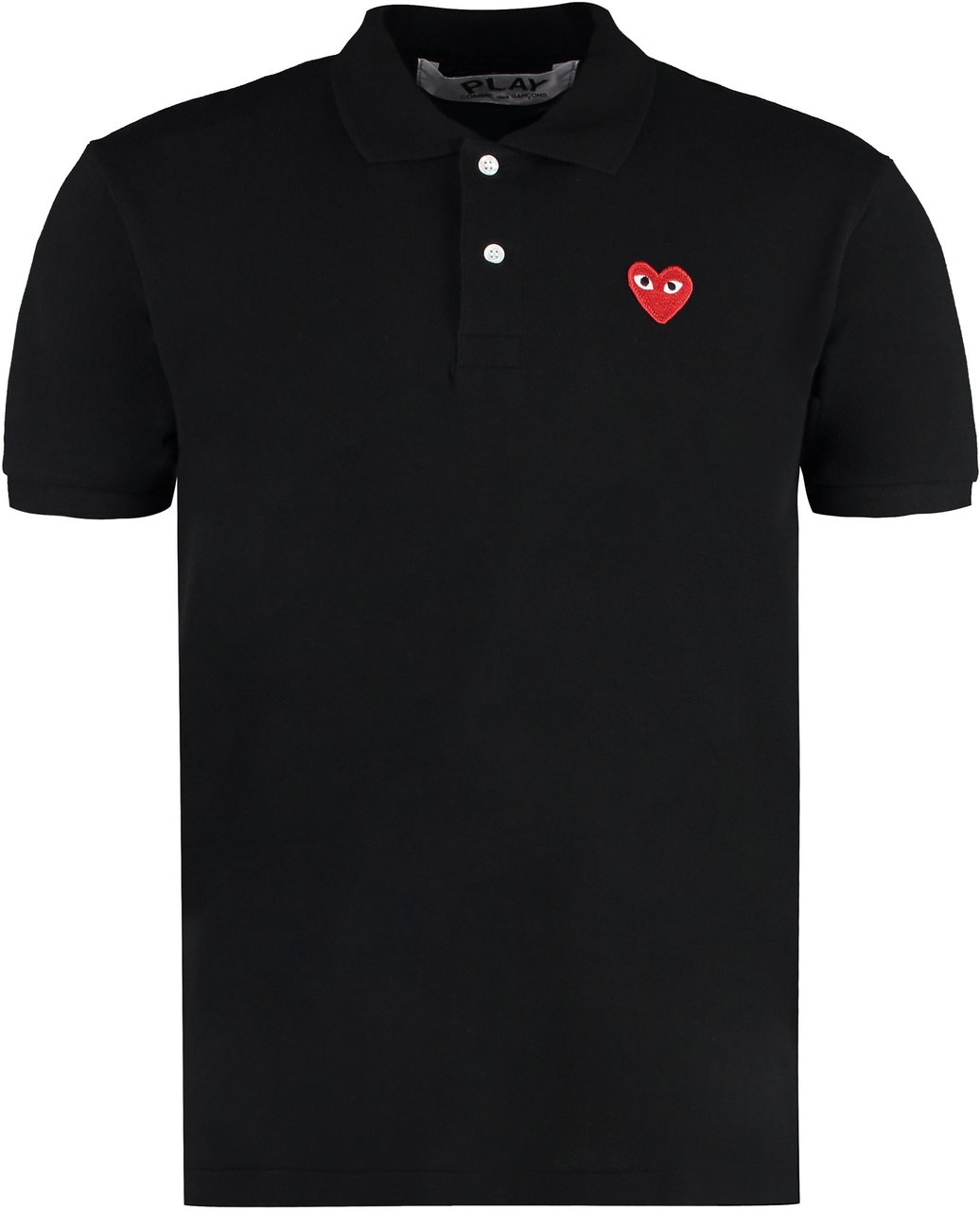 Comme des Garçons Cotton-piqué polo shirt Zwart