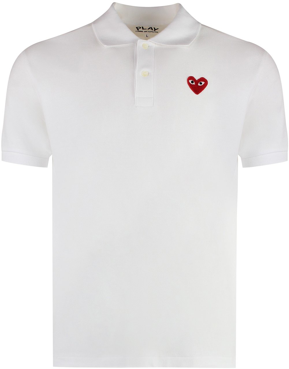 Comme des Garçons Cotton-piqué polo shirt Wit