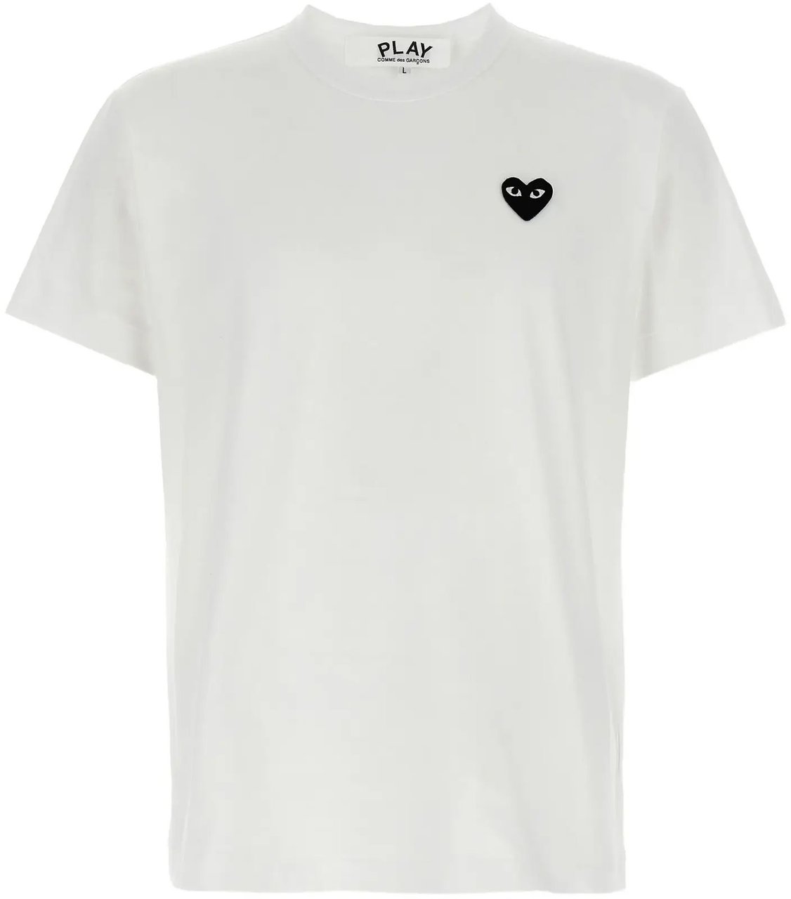Comme des Garçons T-shirt Black Black Heart White Wit
