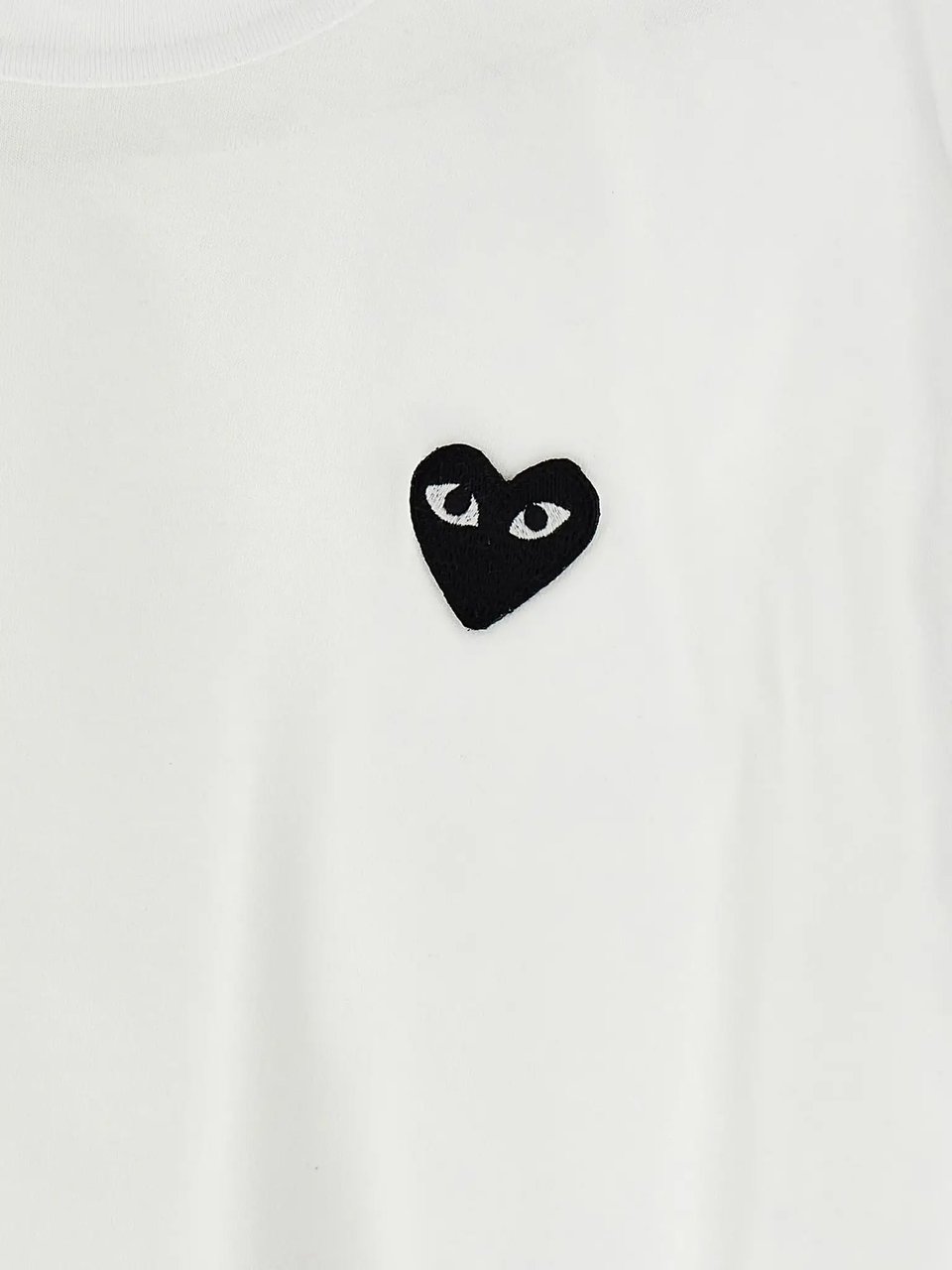 Comme des Garçons T-shirt Black Black Heart White Wit