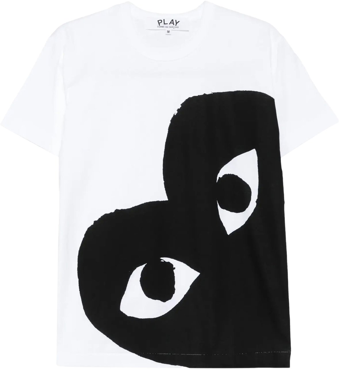 Comme des Garçons Black Heart T-shirt White/black Wit