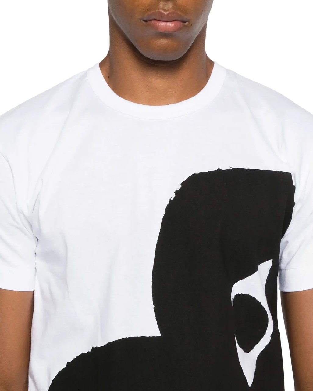 Comme des Garçons Black Heart T-shirt White/black Wit
