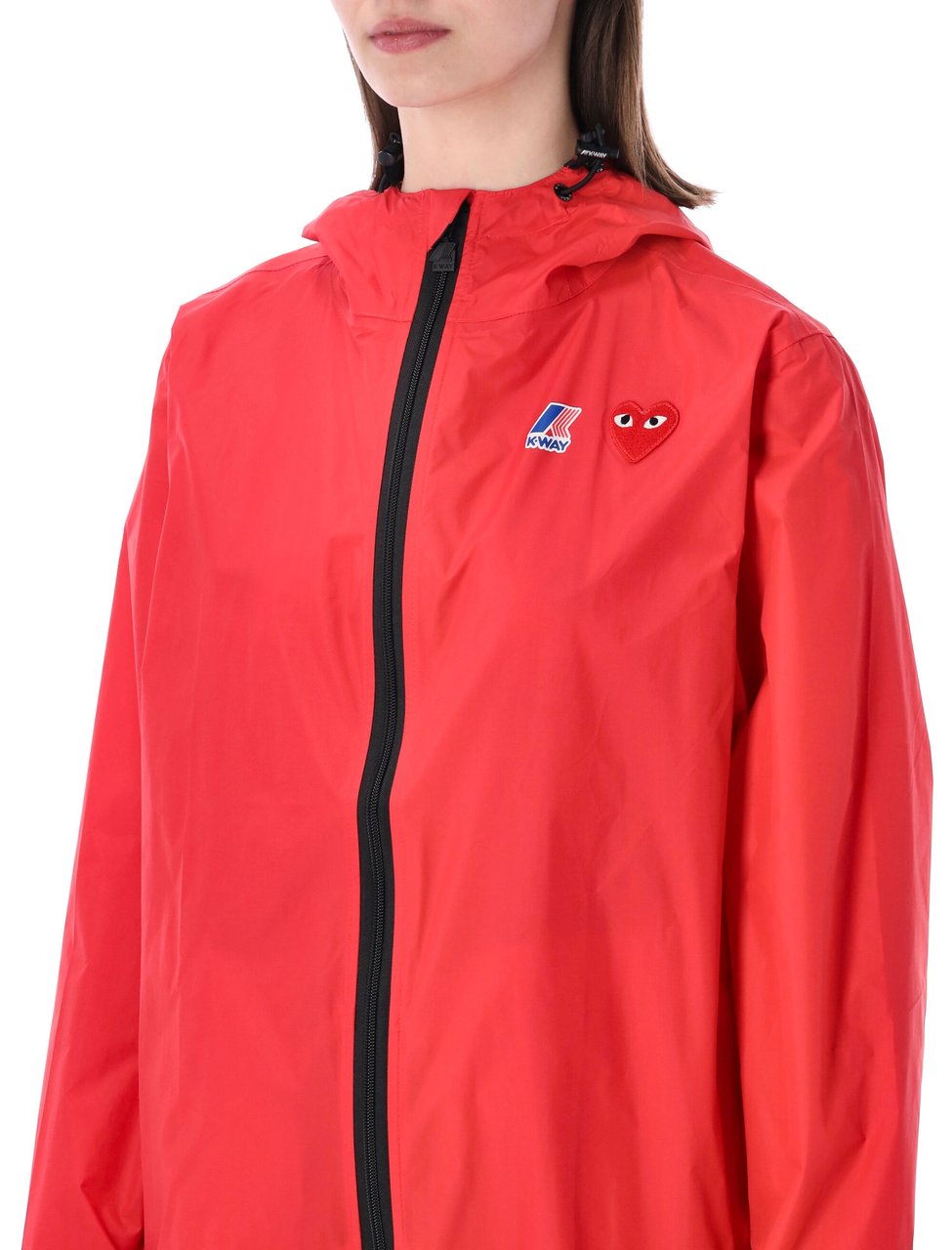 Comme des Garçons Play Impermeabile Light Nylon Jacket Rood