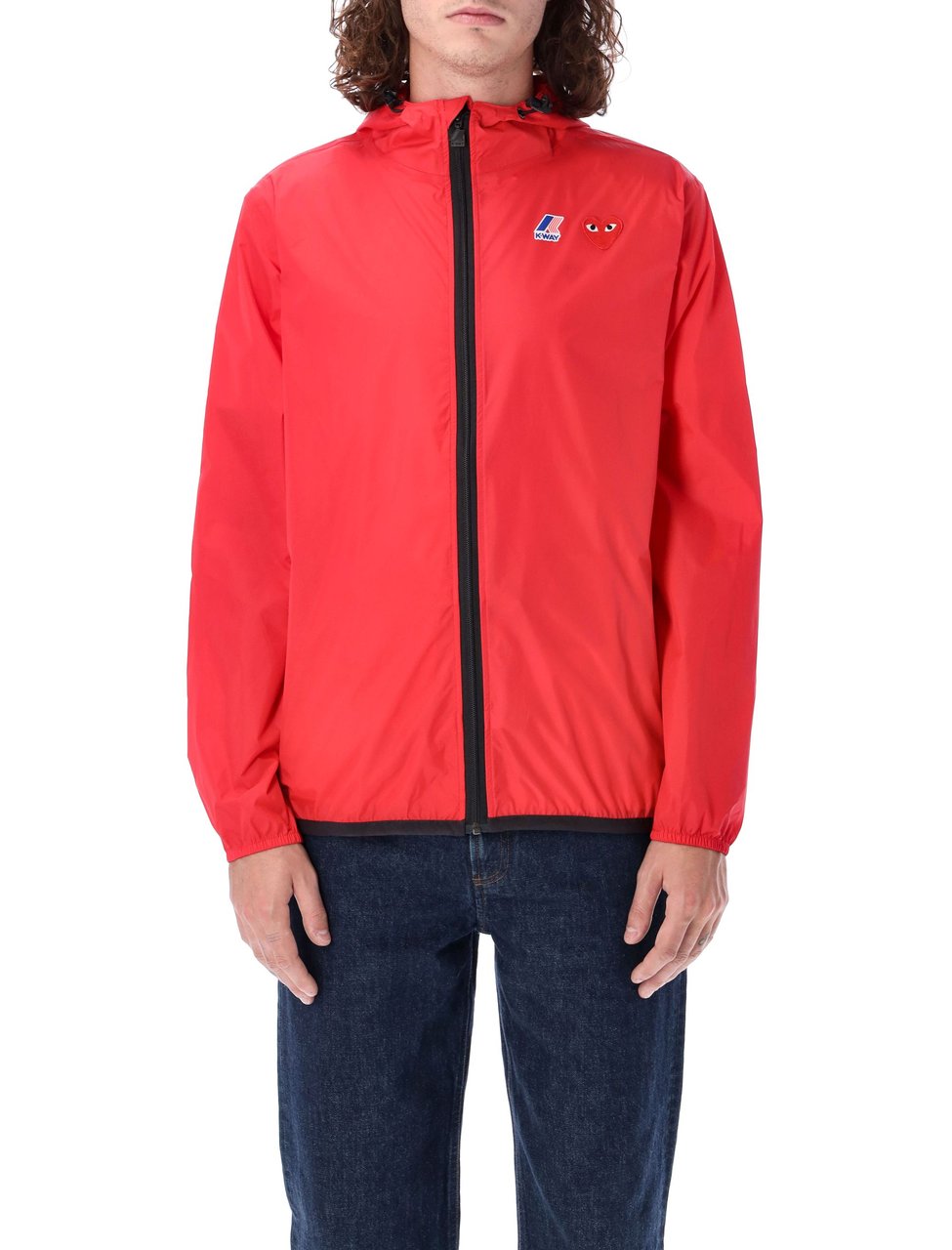 Comme des Garçons Play Impermeabile Light Nylon Jacket Rood