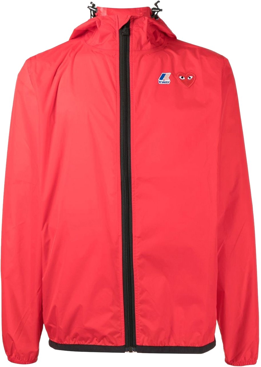 Comme des Garçons Comme Des Garçons Play X K-way Le Vrai 3.0 Claude Jacket Rood