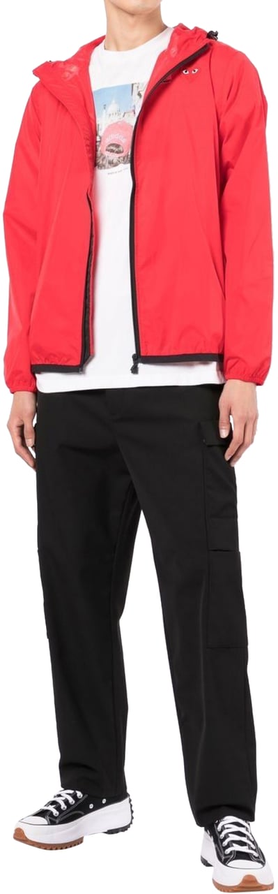 Comme des Garçons Comme Des Garçons Play X K-way Le Vrai 3.0 Claude Jacket Rood